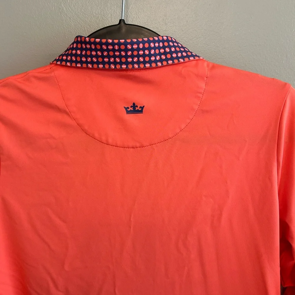 Peter Millar 2018 US Open women’s orange and blue golf shirt size S